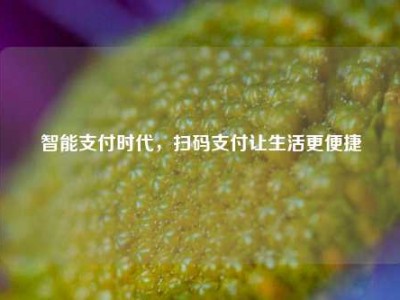 智能支付时代，扫码支付让生活更便捷