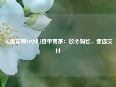 诚信花呗24小时接单商家：放心购物，便捷支付