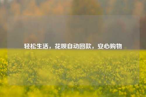 轻松生活，花呗自动回款，安心购物